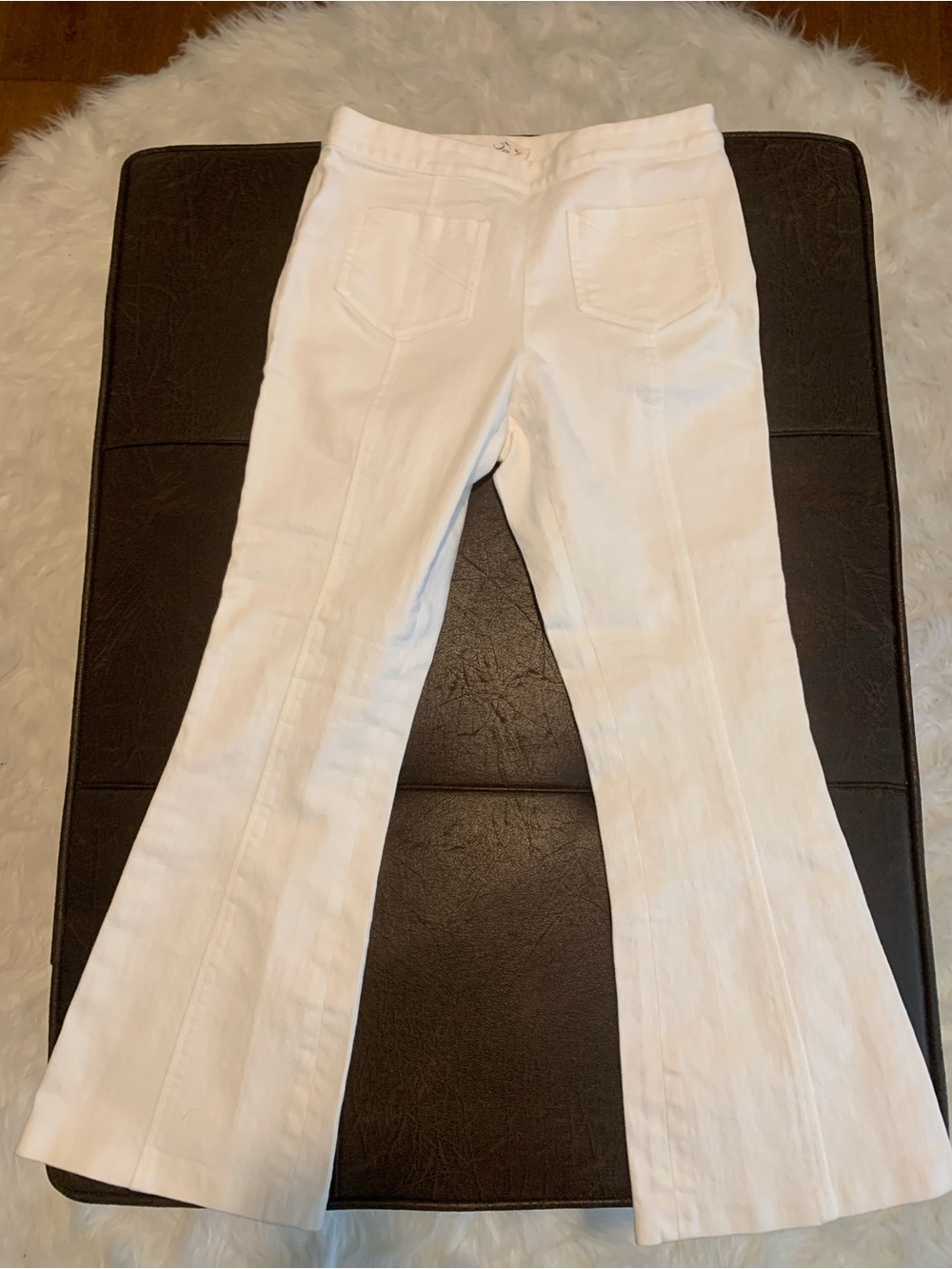 White Women's Flared Pants - Brand: